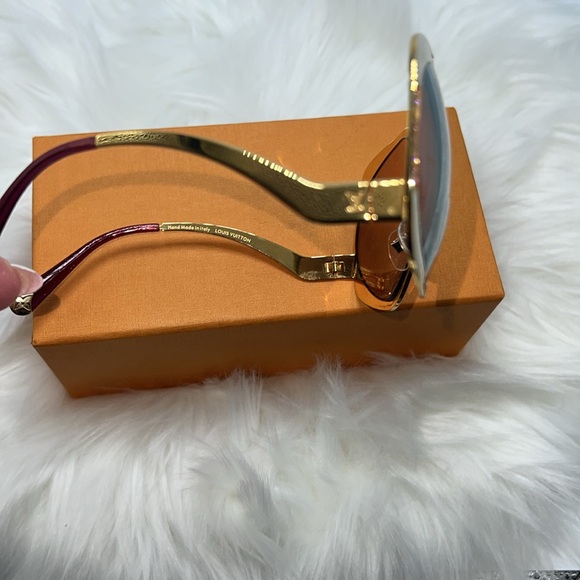 👓💛❤️LOUIS VUITTON VINTAGE SUZY EMBELLISHED OVERSIZED SUNGLASSES Z0400U M1120 - Picture 14 of 17